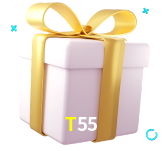 Receba seus bônus de boas-vindas no T55